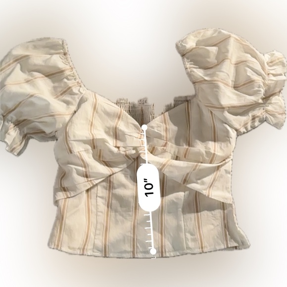 Sage the Label Amari White Stripe Twist Front Top Size Medium from Revolve - Picture 8 of 8